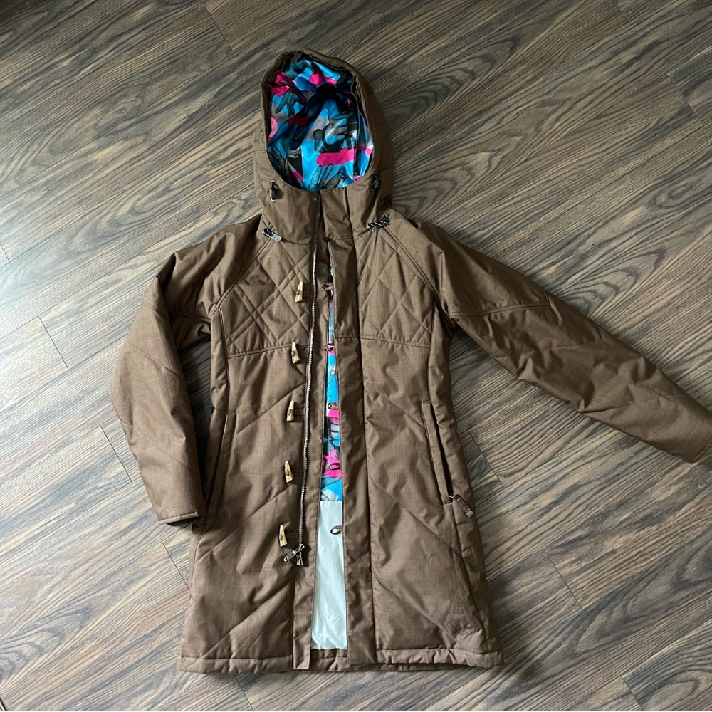 Volcom Brown Long Length Parka